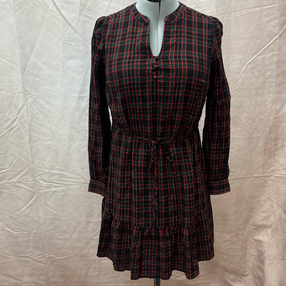 NWT- Loft Red and green Plaid Dress